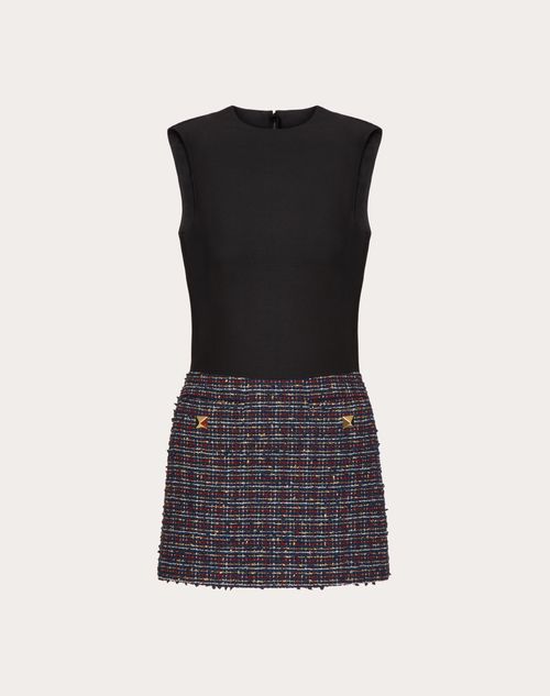 Valentino - Crepe Couture Dress - Black/navy - Woman - Short