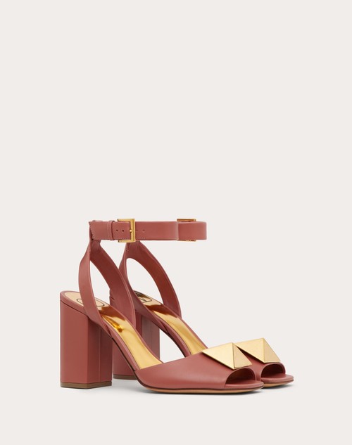 valentino rockstud 90 leather heeled sandals