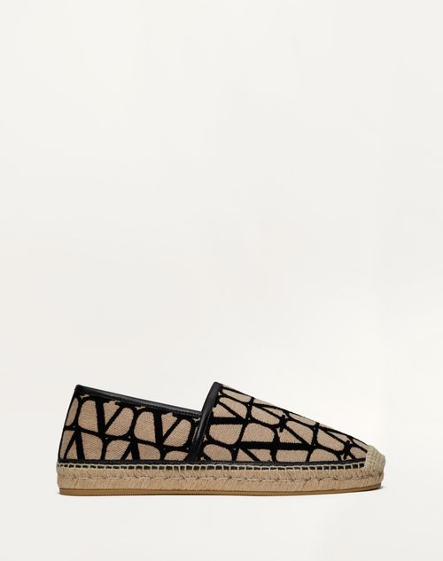 Valentino Garavani - Toile Iconographe Espadrilles In Toile Iconographe Fabric - Natural/black - Man - Loafers And Driver