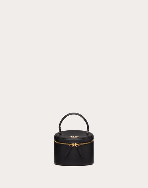 Valentino Garavani - Mini Vlogo Signature Calfskin Jewellery Vanity Case - Black - Woman - Clutches