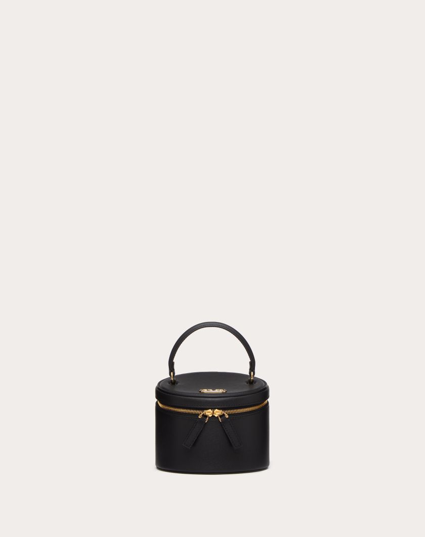 Valentino Handbags Mini Vanity Porta Gioielli Vlogo Signature In Vitello per Donna in Nero | Valentino IT