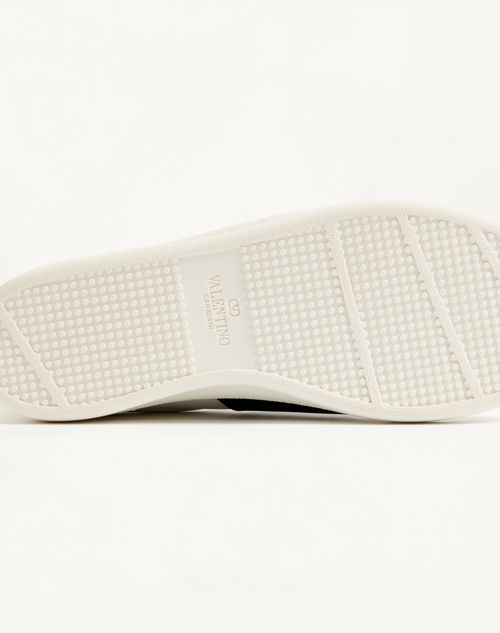 Valentino Garavani - Open Royco Trainer In Nappa Calfskin - White/ Black - Man - Trainers