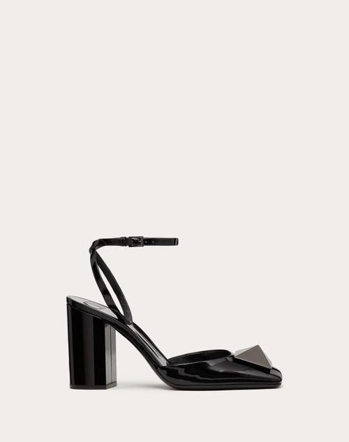Valentino Garavani - One Stud Patent Leather Pump With Matching Stud 90 Mm - Black - Woman - Woman Shoes Private Promotions