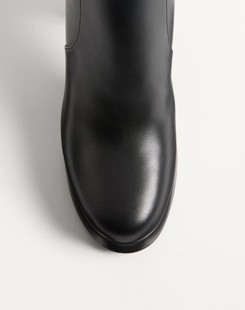 Valentino Garavani - Fawcette Platform Ankle Boot In Calfskin 90mm - Black - Woman - Boots