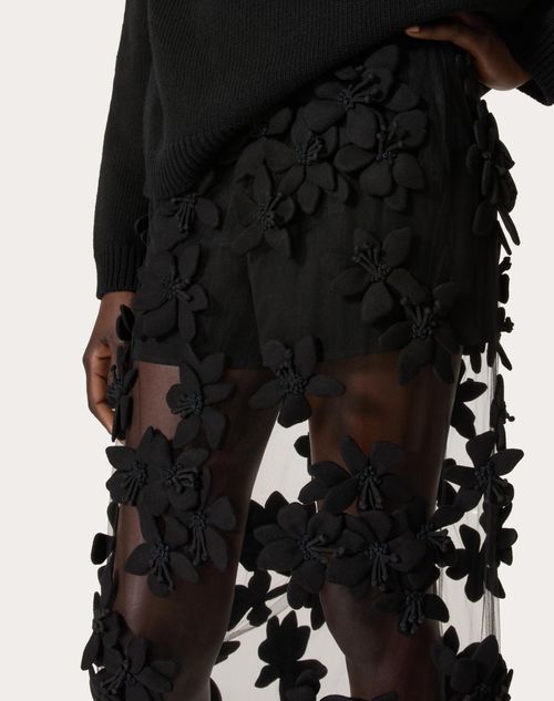 Embroidered tulle midi skirt hotsell