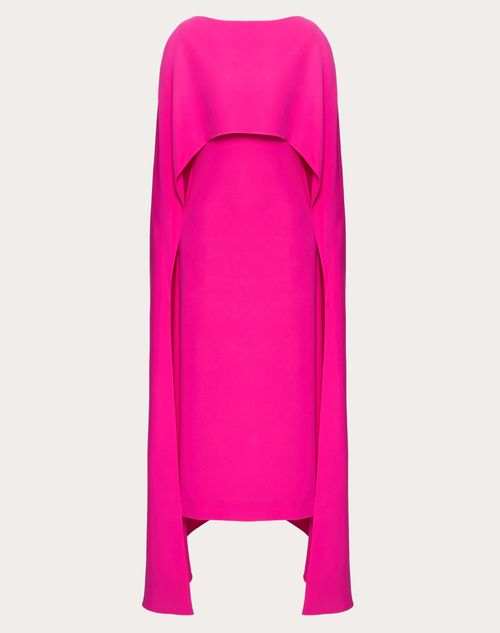 Valentino - Robe Mi-longue En Cady Couture - Pink Pp - Femme - Femme