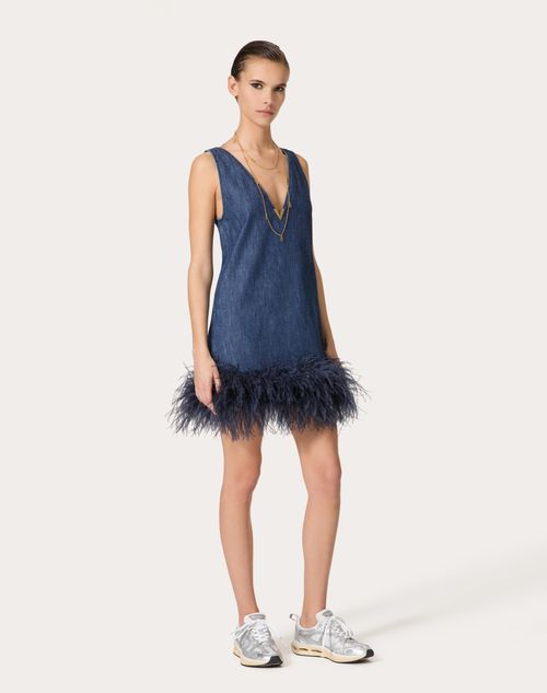 Valentino - Chambray Denim Short Dress - Denim - Woman - Gifts For Her