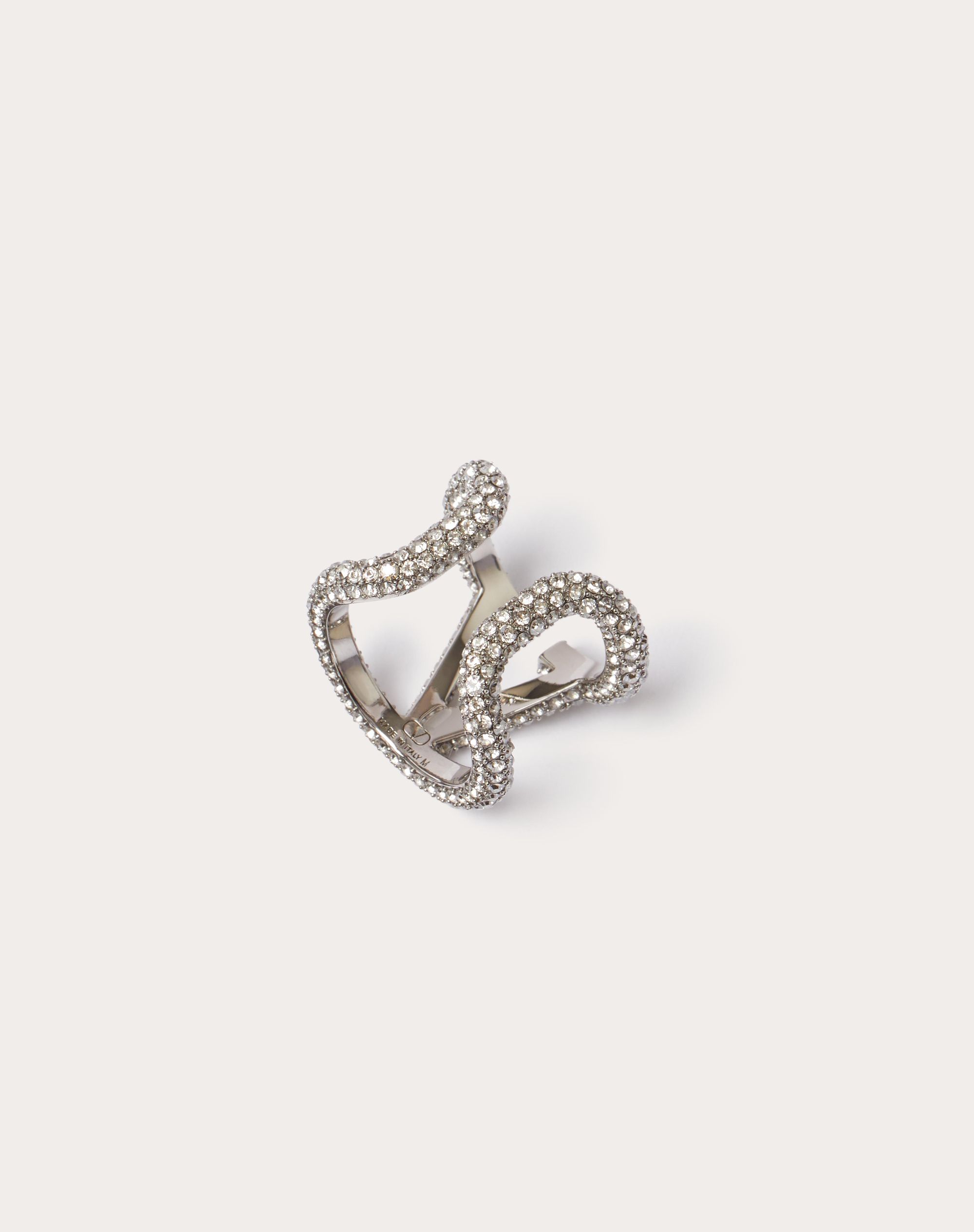 Vlogo Signature Ring In Metal And Swarovski® Crystals for Vlogo Signature Ring In Metal And Swarovski® Crystals for
