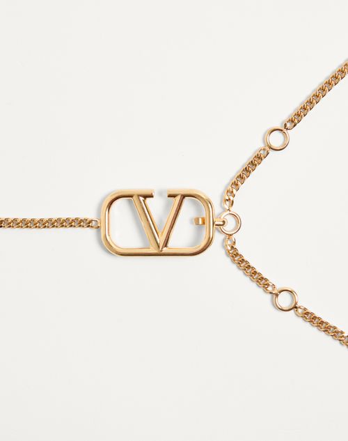 Valentino Garavani - Vlogo Signature Chain Belt - Gold - Woman - Belts