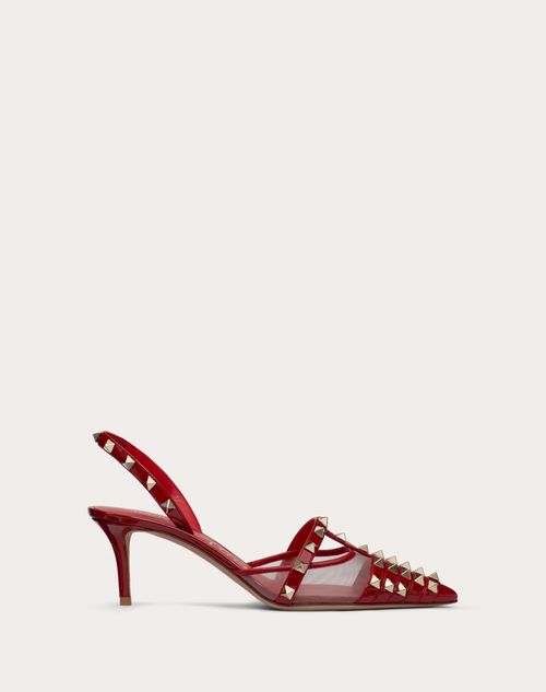 Valentino Garavani - Rockstud Patent-leather Slingback Pump 60 Mm - Rosso Valentino - Woman - Woman Shoes Sale