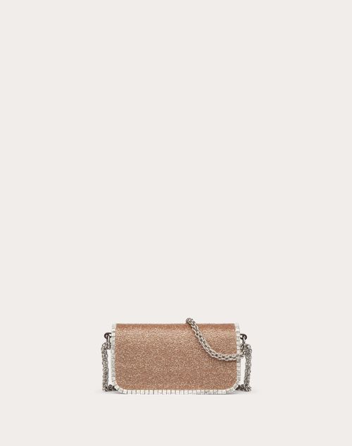 Locò Embroidered Small Shoulder Bag for Lilac/crystal | Valentino US