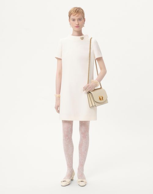 Valentino - Vestido Corto De Crepe Couture - Marfil - Mujer - Ropa