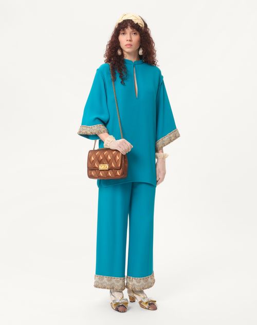 Valentino Garavani - Valentino Garavani Quiltie 67 Medium Shoulder Bag In Laminated Nappa Leather - Bronze - Woman - Shoulder Bags