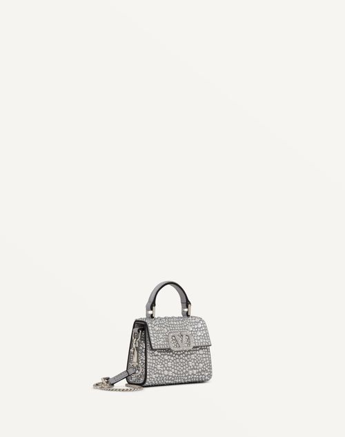 Valentino Garavani - Mini Vsling Embroidered Handbag - Crystal - Woman - Valentino Garavani Vsling