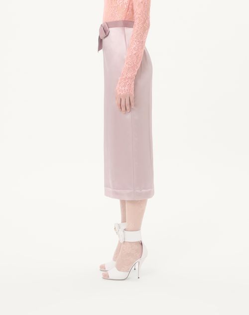 Valentino - Satin Skirt - Mauve - Woman - Skirts