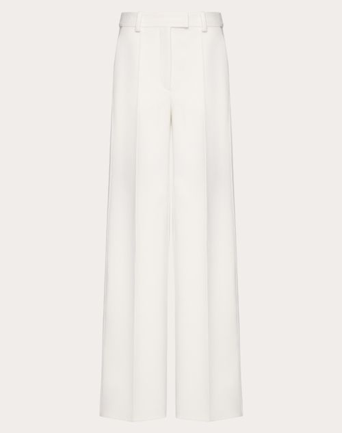 Valentino - Compact Drap Trousers - Ivory - Woman - Winter Shop