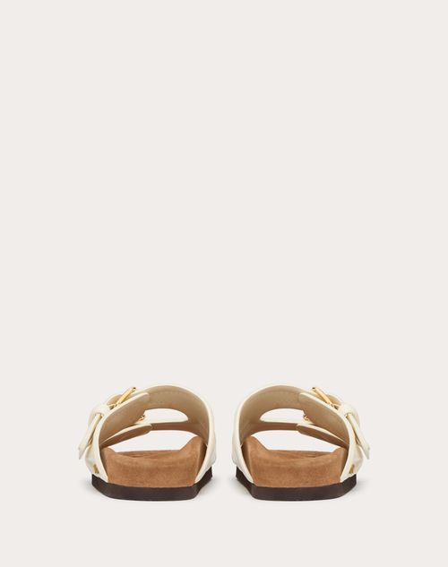 Fussfriend Calfskin Slide Sandal 30 Mm for Woman in Ivory | Valentino US