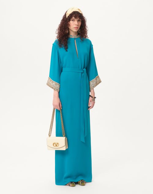 Valentino - Evening Dress In Embroidered Cady Couture - Peacock/gold/silver - Woman - Gowns