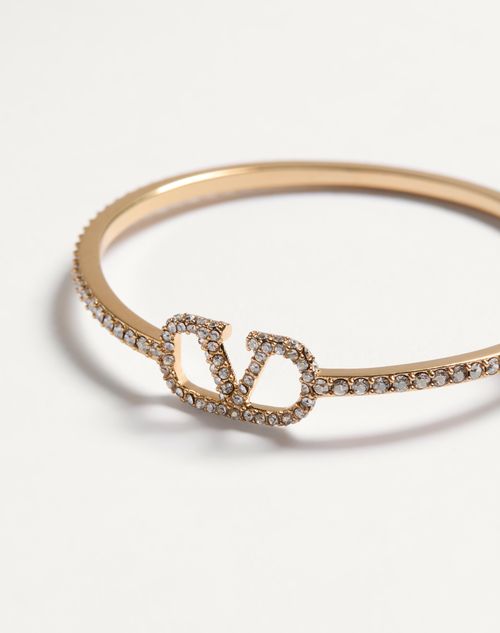 Valentino Garavani - Vlogo Signature Metal And Swarovski® Crystal Earrings - Gold - Woman - Jewellery