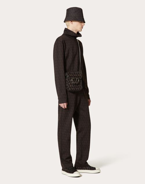 Valentino - Cotton High-neck Sweatshirt With Zipper And Toile Iconographe Print - Black - Man - Tshirts And Sweatshirts