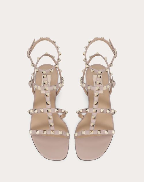 Rockstud calfskin ankle store strap flat sandal