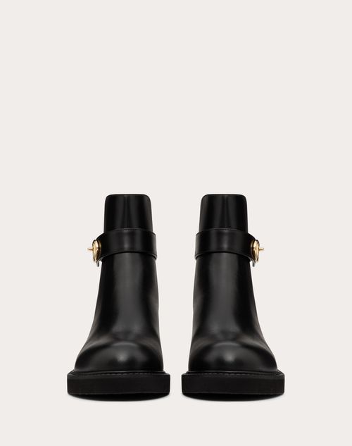 Valentino Garavani - Vlogo Locker Calfskin Ankle Boot 40mm - Black - Woman - Boots