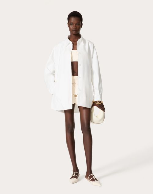 Valentino - Light Double Splittable Gabardine Jacket - White - Woman - Shelf - W Pap - Woman Ready To Wear Sale