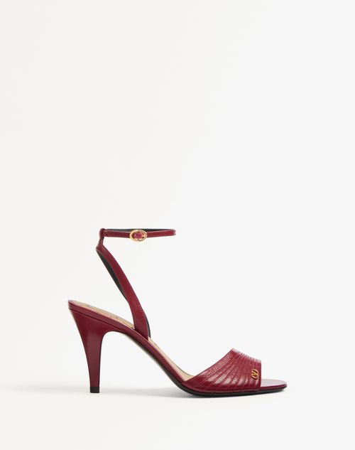 Valentino Garavani - Sandalia Ladycrush De Cabritilla Con Taco De 85 mm - Rojo - Mujer - Sandalias