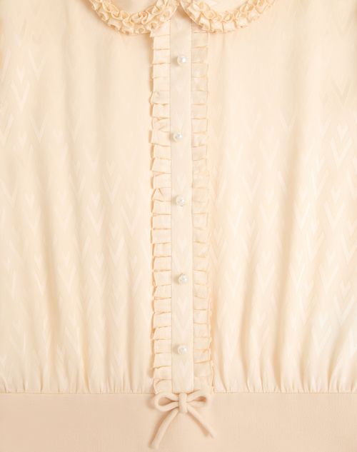 Valentino - Crepe Couture Short Dress - Birch - Woman - Woman Ready To Wear Sale