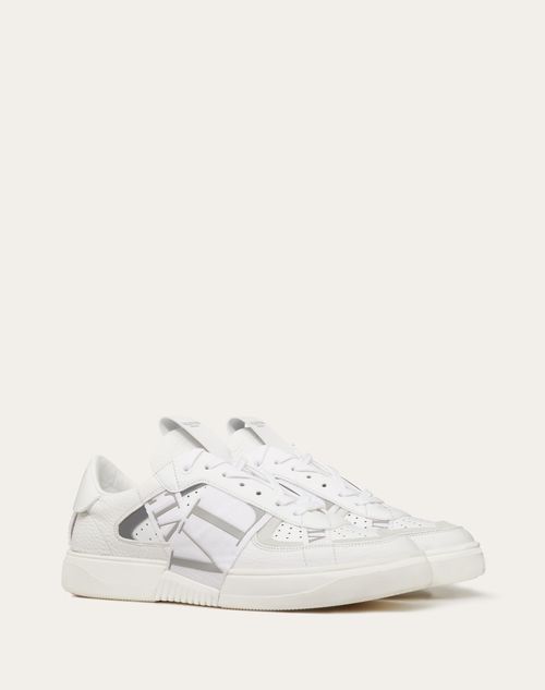 Valenti Low Top VL7N White Mix Red Calfskin And Canvas 993727