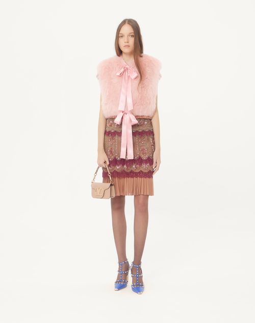 Valentino Garavani - Valentino Garavani Locò Small Shoulder Bag With Jewel Logo - Rose Cannelle - Woman - Shoulder Bags