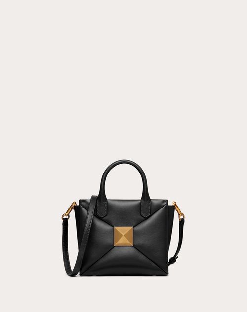 Valentino Garavani - Small One Stud Nappa Handbag - Black - Woman - Single Handle Bags