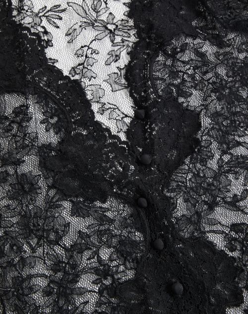 Valentino - Stretch Lace Cardigan - Black - Woman - Shirts & Tops
