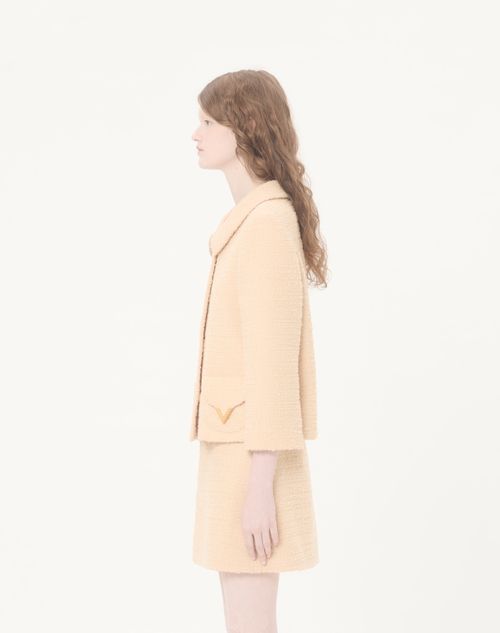 Valentino - Curly Wool Jacket - Birch - Woman - Jackets And Blazers
