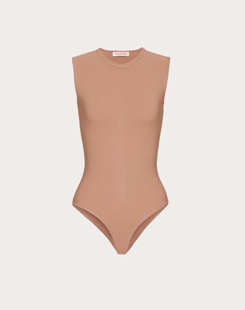 Valentino - Jersey Bodysuit - Light Camel - Woman - T-shirts And Sweatshirts