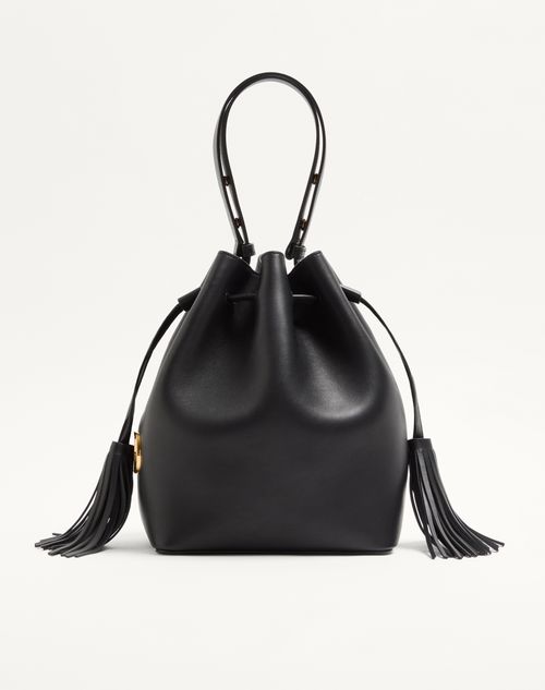 Valentino Garavani - Valentino Garavani So Seau Medium Leather Bucket Bag - Black - Woman - Woman Bags & Accessories Sale