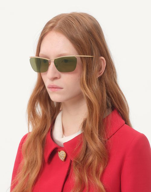 Valentino - Floating Rimless Metal Glasses - Gold/green - Unisex - Akony Eyewear - Accessories