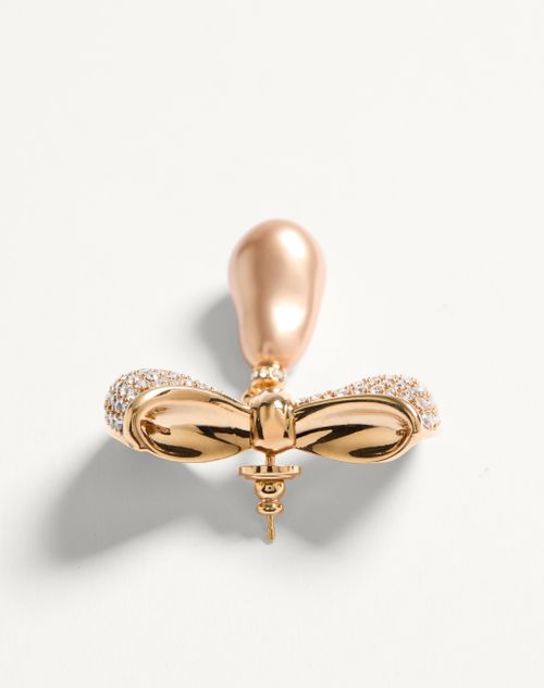 Valentino Garavani - San Fin Metal Earrings With Swarovski® Crystals And Pearls - Gold - Woman - Fashion Jewelry