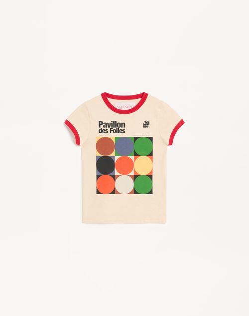 Valentino - Printed Cotton Jersey T-shirt - Birch/red - Woman - T-shirts And Sweatshirts