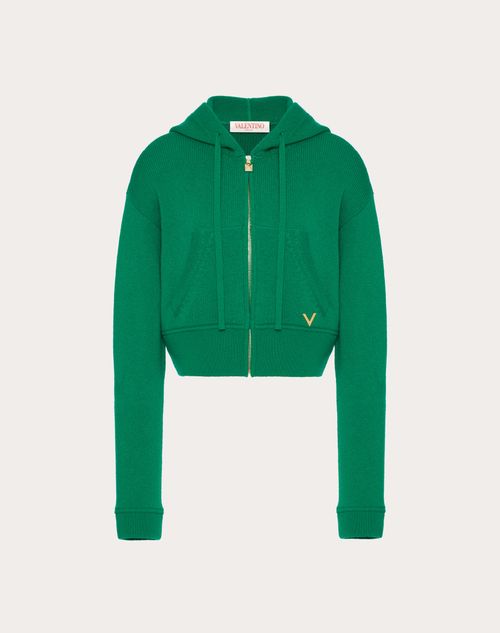 Valentino - Sweat-shirt En Cachemire - Vert - Femme - Maille