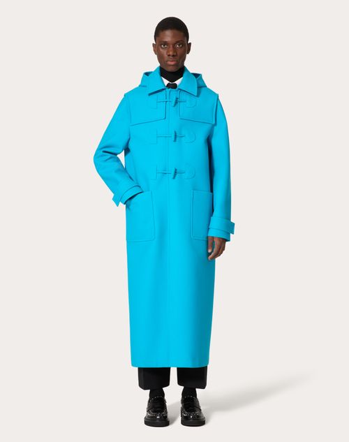 Blue wool trench coat online