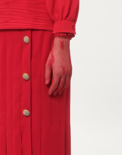Valentino Garavani - Guantes Vlogo Signature - Nuevo Rojo/oro - Mujer - Soft Accessories - Accessories