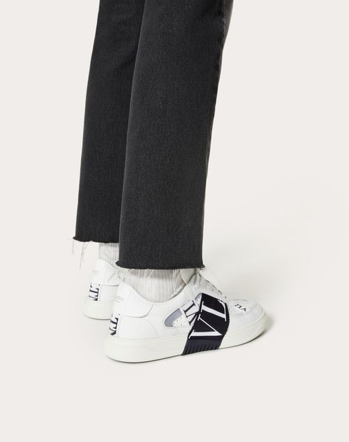 valenti low top vl7n white calfskin grey canvas