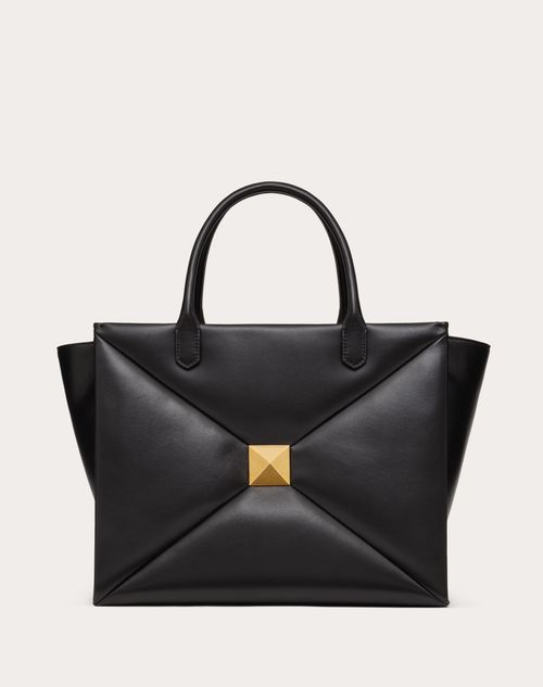 Valentino Garavani - Large One Stud Nappa Handbag - Black - Woman - Single Handle Bags
