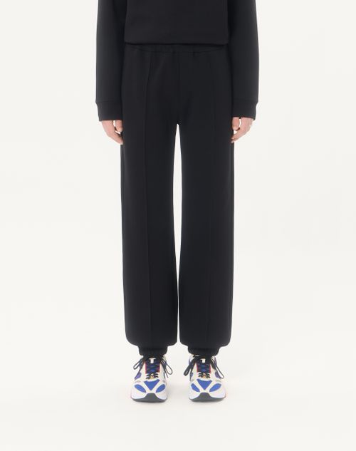 Valentino - Valentino Cotton Jogging Pants With Vgold - Black - Man - Pants And Shorts