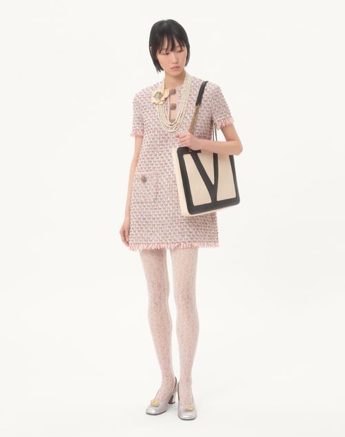 Valentino - Embroidered Ribbon Tweed Short Dress - Multicolor - Woman - Dresses