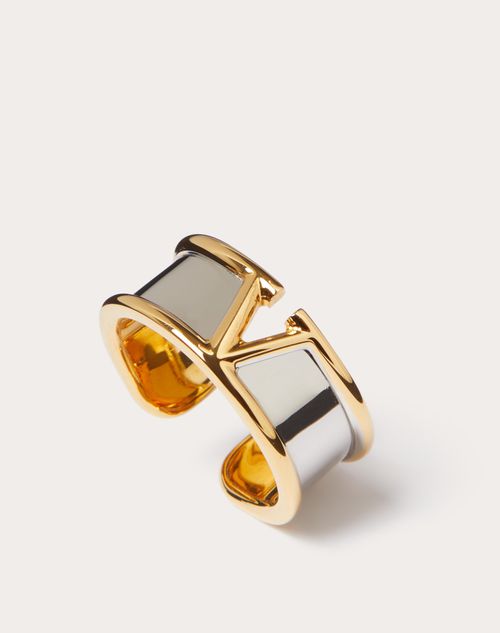 Valentino Garavani - Vlogo Signature Metal Ring - Gold - Man - Jewelry