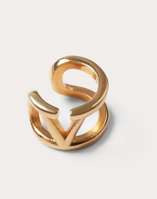 Valentino Garavani - Einzelner Earcuff Vlogo Signature Aus Metall - Gold - Frau - Accessoires