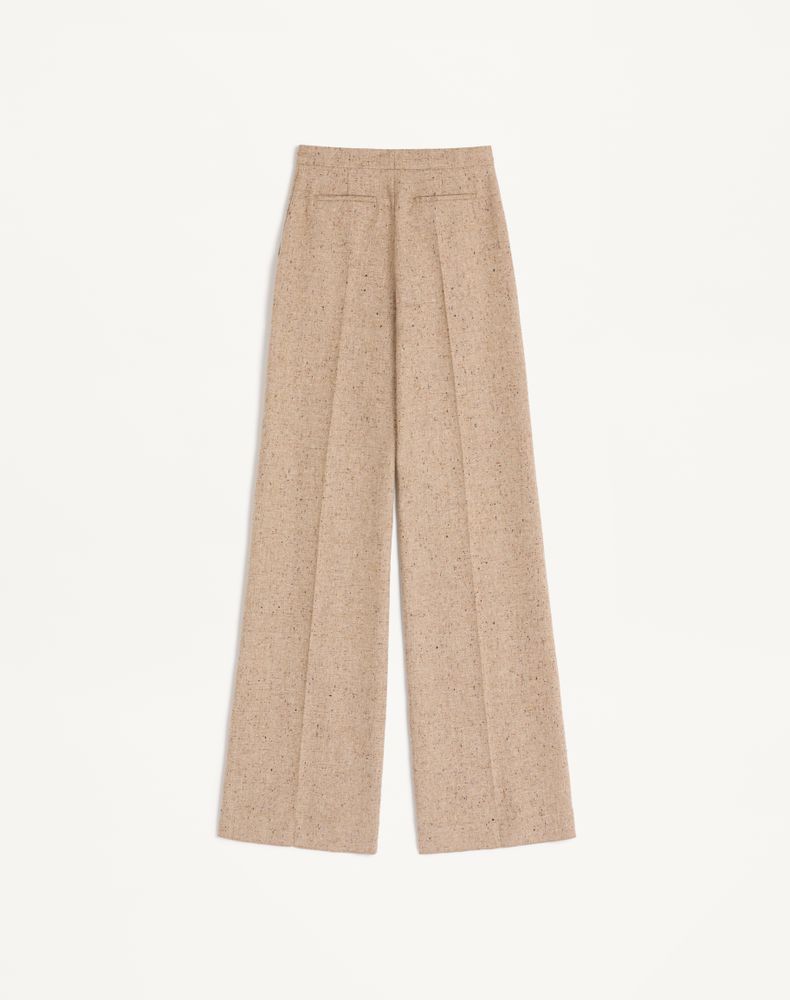 Valentino Natté Buttoned Weave Trousers Woman Ivory/Beige 44