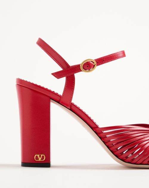 Valentino Garavani - Sandalo Annet In Capretto 90mm - Corallo - Donna - Sandali